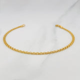 Pulso Chino 1.35g / 19.1cm / 2.45mm Oro Amarillo 18K