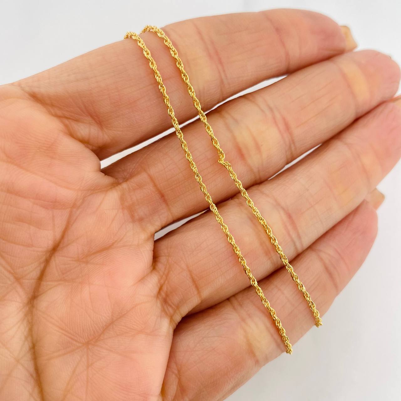 Cadena Lazo 1.3g / 50cm / 1.48mm Oro Amarillo 18K