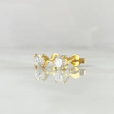 Topos Cetro Cuatro Garras 1.5gr / 5mm Diamantes 70pts Oro Amarillo 18K (Joya) ©