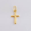 Dije Cruz Puntas Planas 0.3gr / 2cm / Oro Amarillo 18K