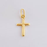 Dije Cruz Lisa Puntas Planas 0.2 g / 1.6 cm Oro Amarillo 18K