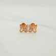 Topos Silueta Mariposa 0.9gr / 6.66mm Oro Rosa 18K %
