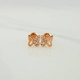 Topos Silueta Mariposa 0.9gr / 6.66mm Oro Rosa 18K %