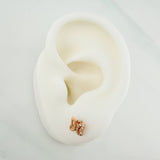 Topos Silueta Mariposa 0.9gr / 6.66mm Oro Rosa 18K %