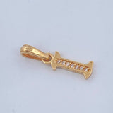 Dije Letra I 0.75gr / 2cm / Oro Amarillo 18K $