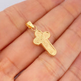 Dije Cruz Rostro Cristo 0.85gr / 2.7cm / Oro Amarillo 18K $