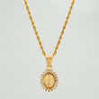 Set Cadena Lazo + Dije Virgen Milagrosa / 1.95gr / 50.2 cm Oro Amarillo 18K