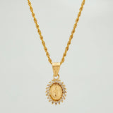 Set Cadena Lazo + Dije Virgen Milagrosa / 1.95gr / 50.2 cm Oro Amarillo 18K