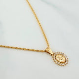 Set Cadena Lazo + Dije Virgen Milagrosa / 1.95gr / 50.2 cm Oro Amarillo 18K