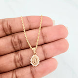 Set Cadena Lazo + Dije Virgen Milagrosa / 1.95gr / 50.2 cm Oro Amarillo 18K
