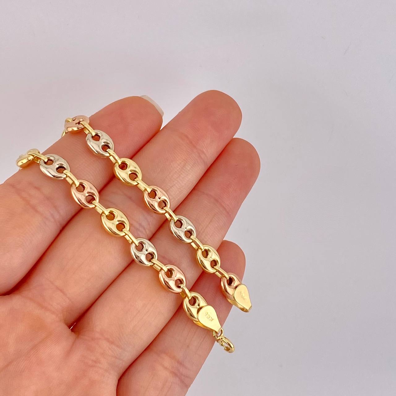 Cadena GC 11.6g / 50cm / 6.35mm Tres Oros 18K