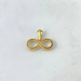 Dije Infinito 1.4gr / 1.4cm / Circones Blancos Oro Amarillo