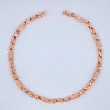 Pulso Rustico Tribal 5.85gr / 21cm / 3.6mm Oro Rosa 18K %