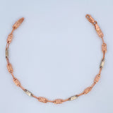 Pulso Rustico X 4gr / 21.2cm / 3.8mm Dos Oros Blanco Rosa 18K %