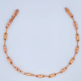 Pulso Rustico Tribal 3.8gr / 22cm / 3.4mm Oro Rosa 18K %