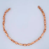 Pulso Rustico Eslabon 6.5gr / 21.3cm / 4mm Oro Rosa 18K %