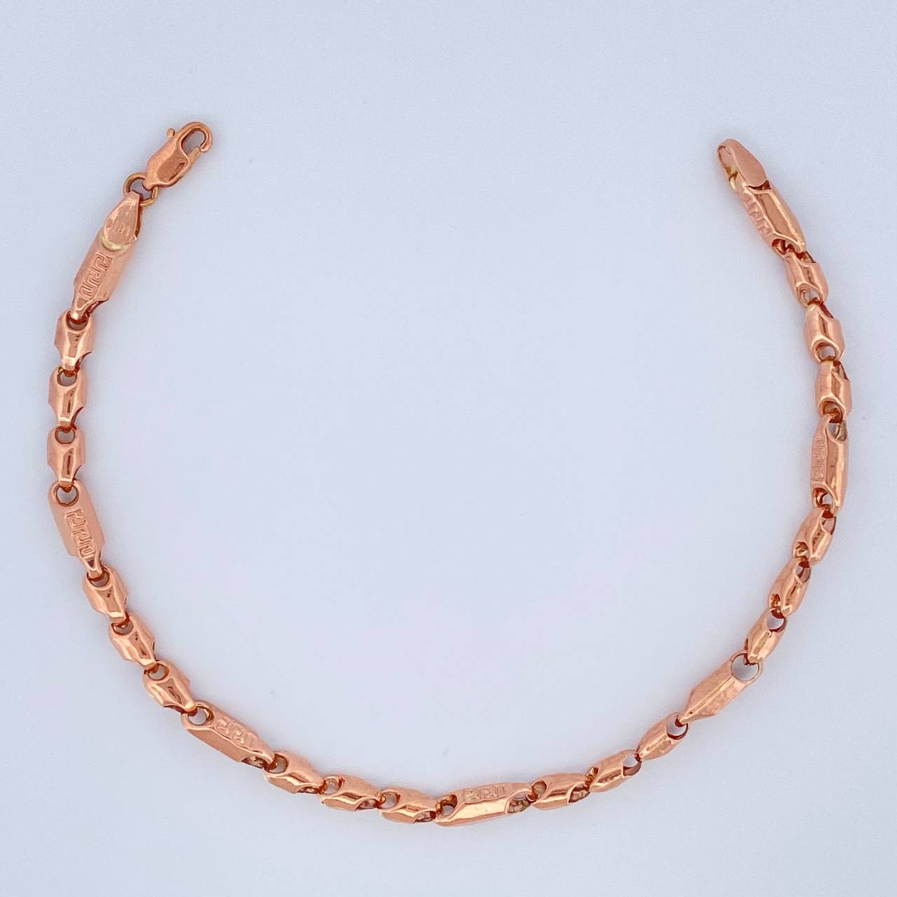 Tobillera Rustica Tribal 7.1gr / 26cm / 4.1mm Oro Rosa 18K %