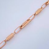 Pulso Rustico Barril 3.7gr / 22cm / 3.4mm Oro Rosa 18K %