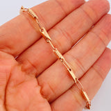 Pulso Rustico Barril 3.7gr / 22cm / 3.4mm Oro Rosa 18K %