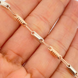 Pulso Rustico Barril 3.8gr / 21.3cm / 3.4mm Oro Rosa 18K %