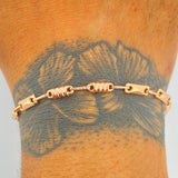 Pulso Rustico Barril 3.8gr / 21.3cm / 3.4mm Oro Rosa 18K %