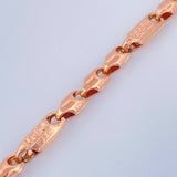 Pulso Rustico Tribal 5.85gr / 21cm / 3.6mm Oro Rosa 18K %