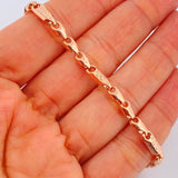 Pulso Rustico Tribal 5.85gr / 21cm / 3.6mm Oro Rosa 18K %