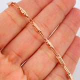 Pulso Rustico Tribal 3.8gr / 22cm / 3.4mm Oro Rosa 18K %