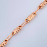 Pulso Rustico Barril 3.7gr / 21.3cm / 3.4mm Oro Rosa 18K %