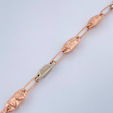 Pulso Rustico X 4gr / 21.2cm / 3.8mm Dos Oros Blanco Rosa 18K %