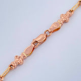 Cadena Rustica Flores 11.7gr / 61cm / 4.2mm Dos Oros Amarillo Rosa 18K %