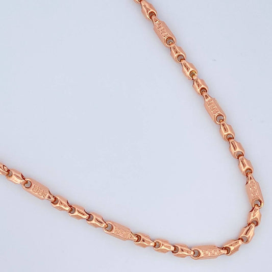 Cadena Rustica Tribal 15.95gr / 62cm / 4.2mm Oro Rosa 18K %