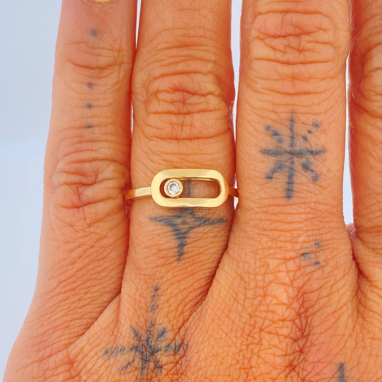 Anillo MSK 3gr / T7 1/2 / Oro Amarillo 18K %