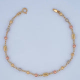 Pulso Tipo Militar 2.5gr / 18.5cm / 3mm Tres Oros 18K %