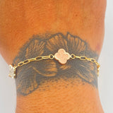 Pulso Cajon Treboles 3gr / 18.6cm / 1.2mm Tres Oros 18K &