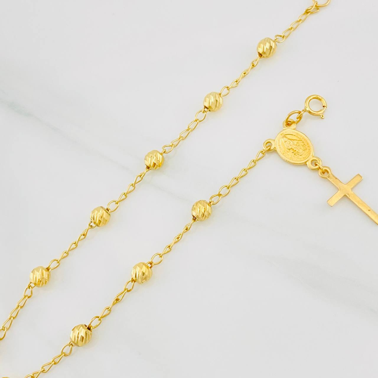 Pulso Denario Virgen Milagrosa 2.75g / 19.8cm / 3.83mm Oro Amarillo 18K