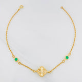 Pulso Trébol Aro Seguido 3g / 19.8cm / 1.53mm Oro Amarillo 18K