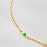 Pulso Trébol Aro Seguido 3g / 19.8cm / 1.53mm Oro Amarillo 18K