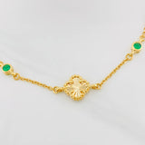 Pulso Trébol Aro Seguido 3g / 19.8cm / 1.53mm Oro Amarillo 18K