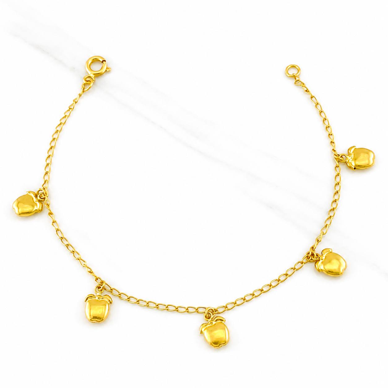 Pulso Aro Seguido Manzanas 2.45g / 18.05cm / 1.51mm Oro Amarillo 18K