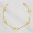 Pulso Aro Seguido Trebol Diamantado 2.4g / 19cm / 1.19mm Oro Amarillo 18K