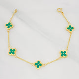 Pulso Aro Seguido Trebol 3.4g / 19cm / 0.83mm Oro Amarillo 18K