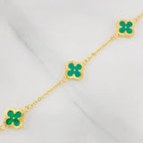 Pulso Aro Seguido Trebol 3.4g / 19cm / 0.83mm Oro Amarillo 18K