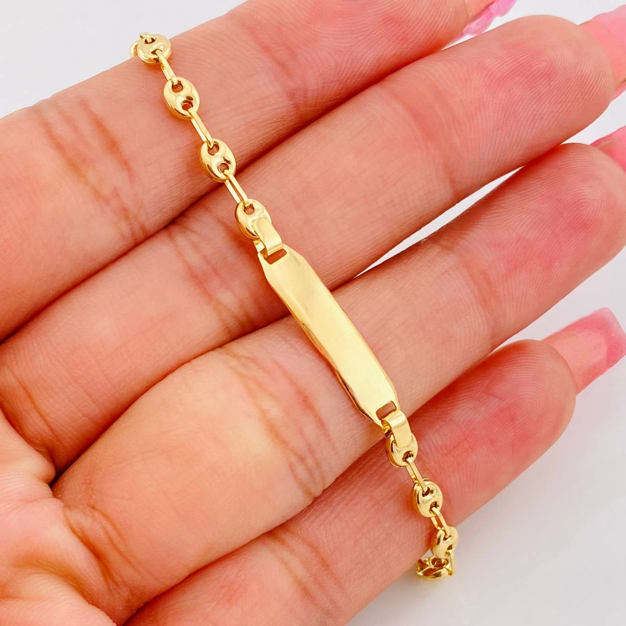 Pulso Bebé GC Placa Octagonal 2.05g / 15cm / 3.43mm Oro Amarillo 18K