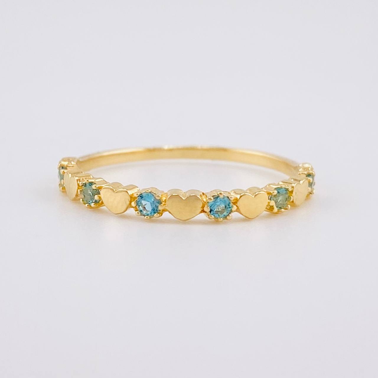 Anillo Corazón Destello 1.15g / T6 1/4 Oro Amarillo 18K