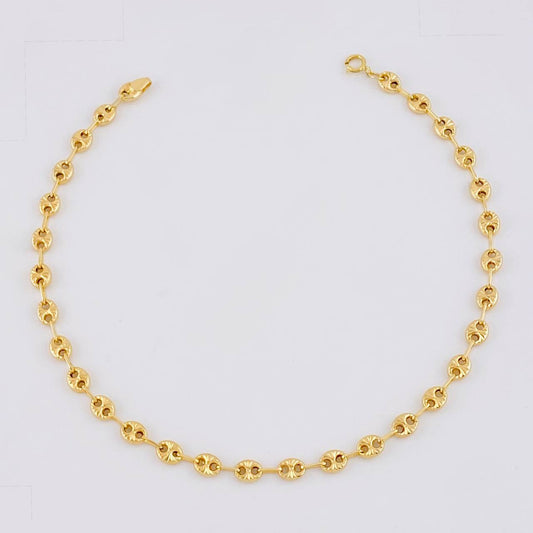Tobillera GC Diamantada 2.95g / 23.4cm / 4.1mm Oro Amarillo 18K