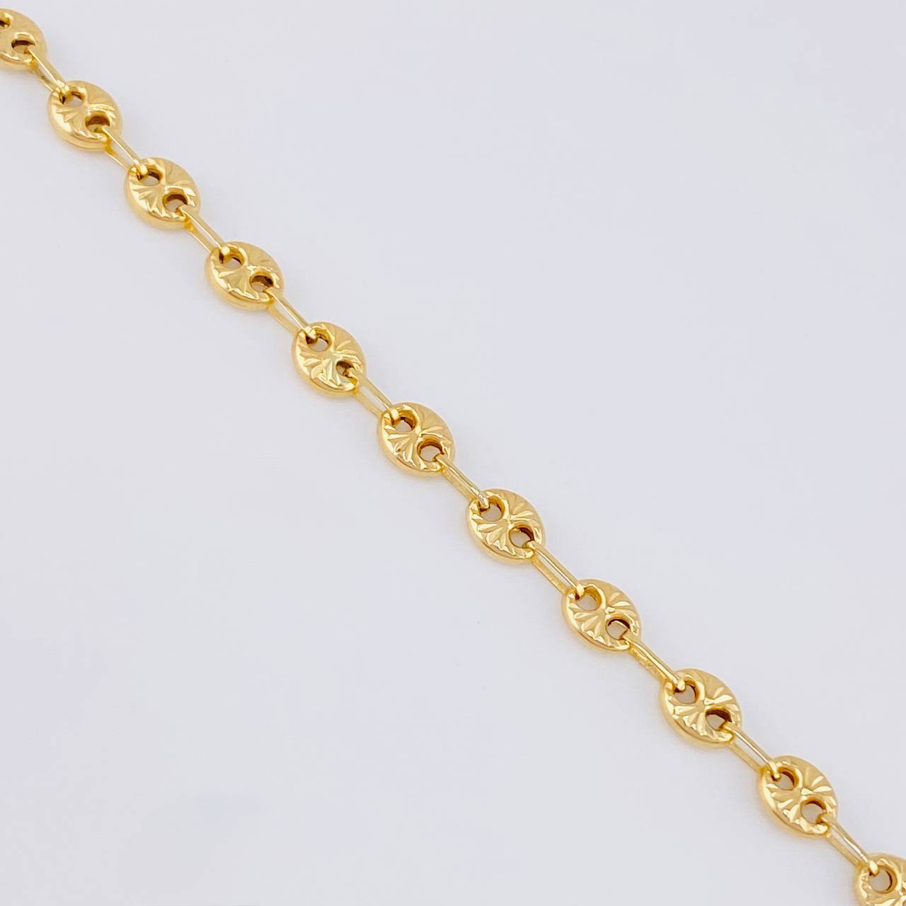 Tobillera GC Diamantada 3.2g / 24.8cm / 4.1mm Oro Amarillo 18K