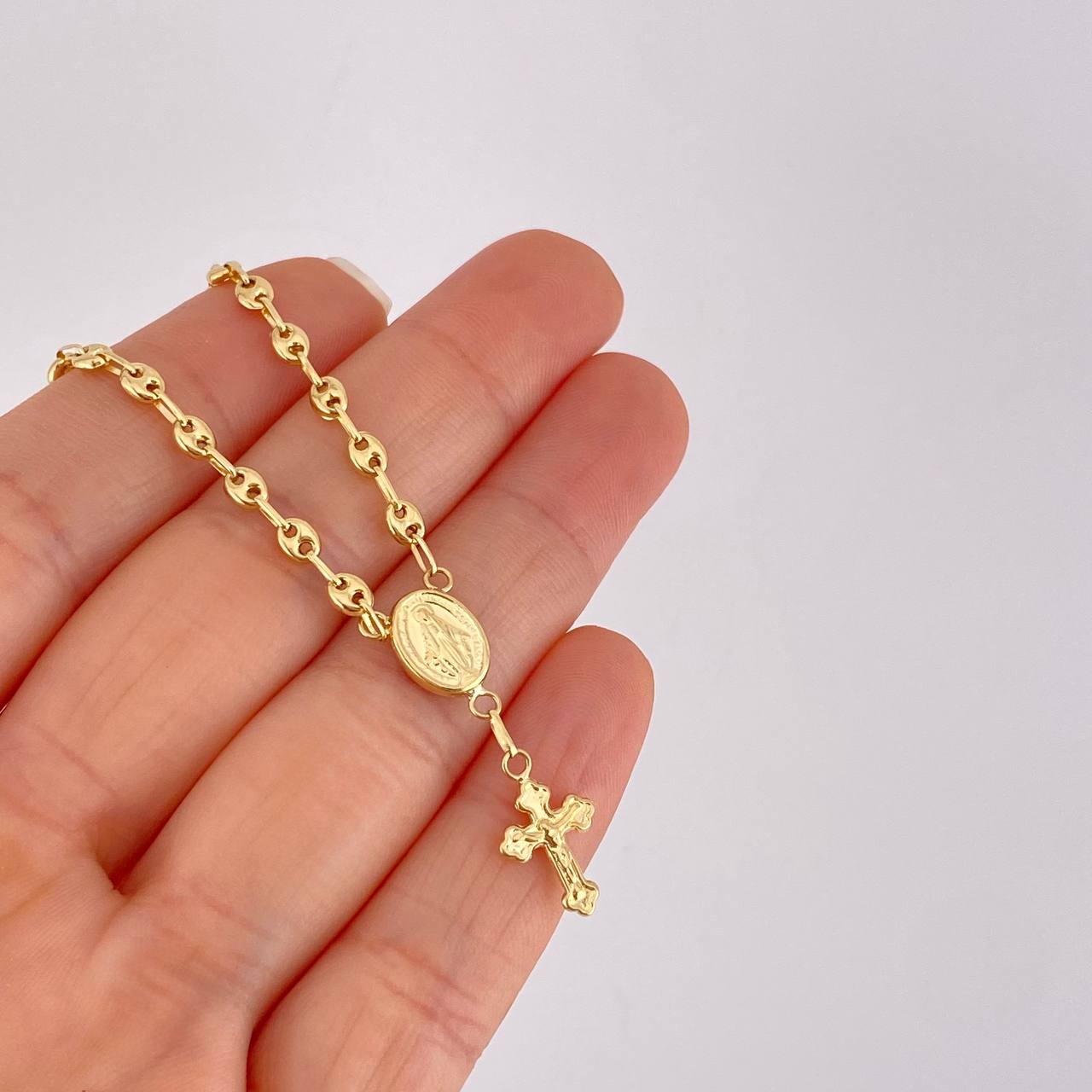 Pulso GC Denario Virgen Milagrosa 2.4g / 17.8cm / 3.3mm Oro Amarillo 18K
