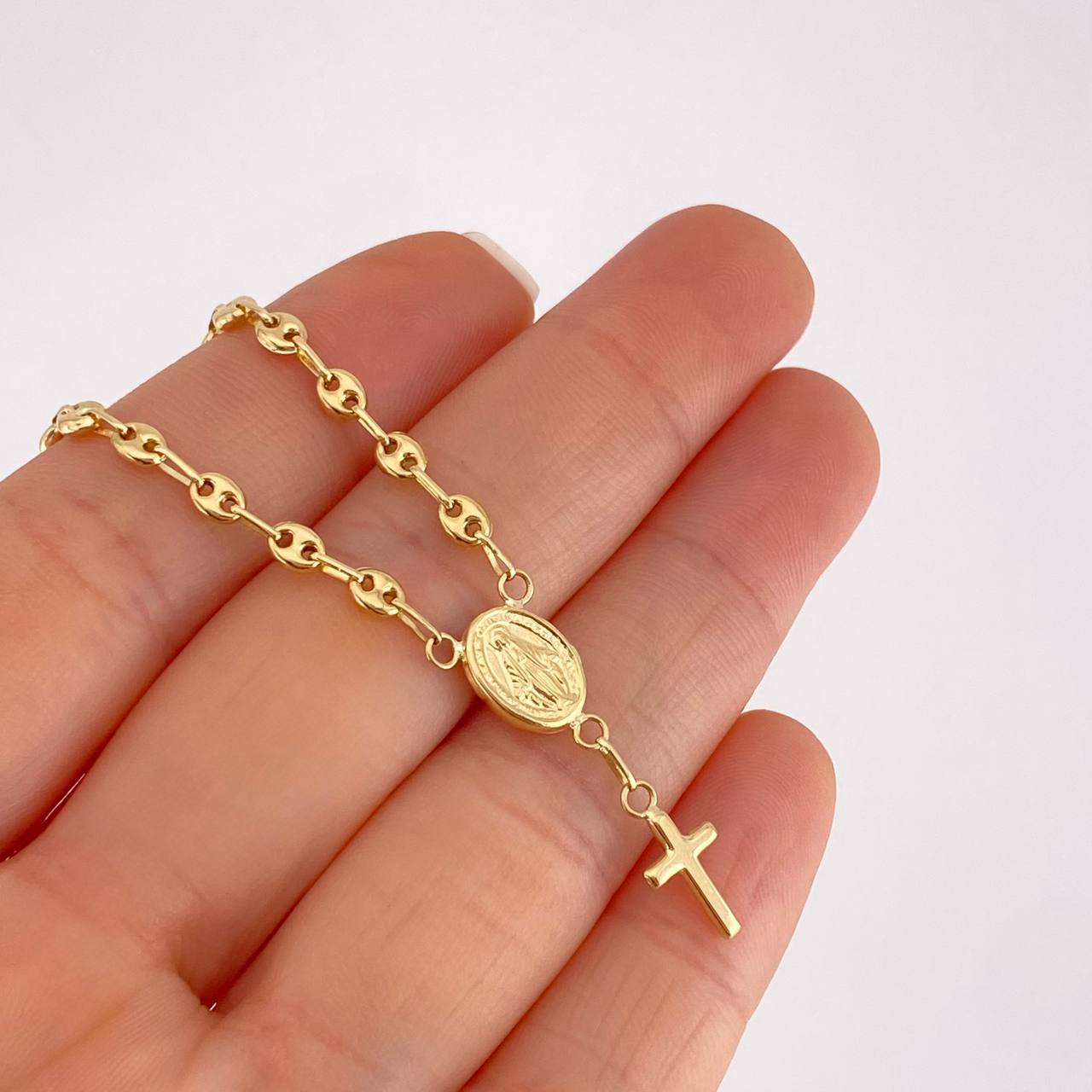 Pulso GC Denario Virgen Milagrosa 2.4g / 18.7cm / 3.3mm Oro Amarillo 18K
