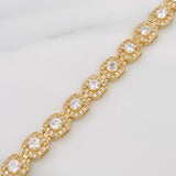 Pulso Tennis Halo 12.95g / 18cm / 6.25mm Oro Amarillo 18K